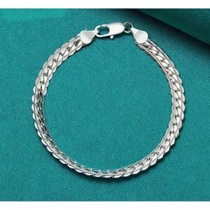 🩶 NEW 925 silver flat rope sparkling bracelet 🩶